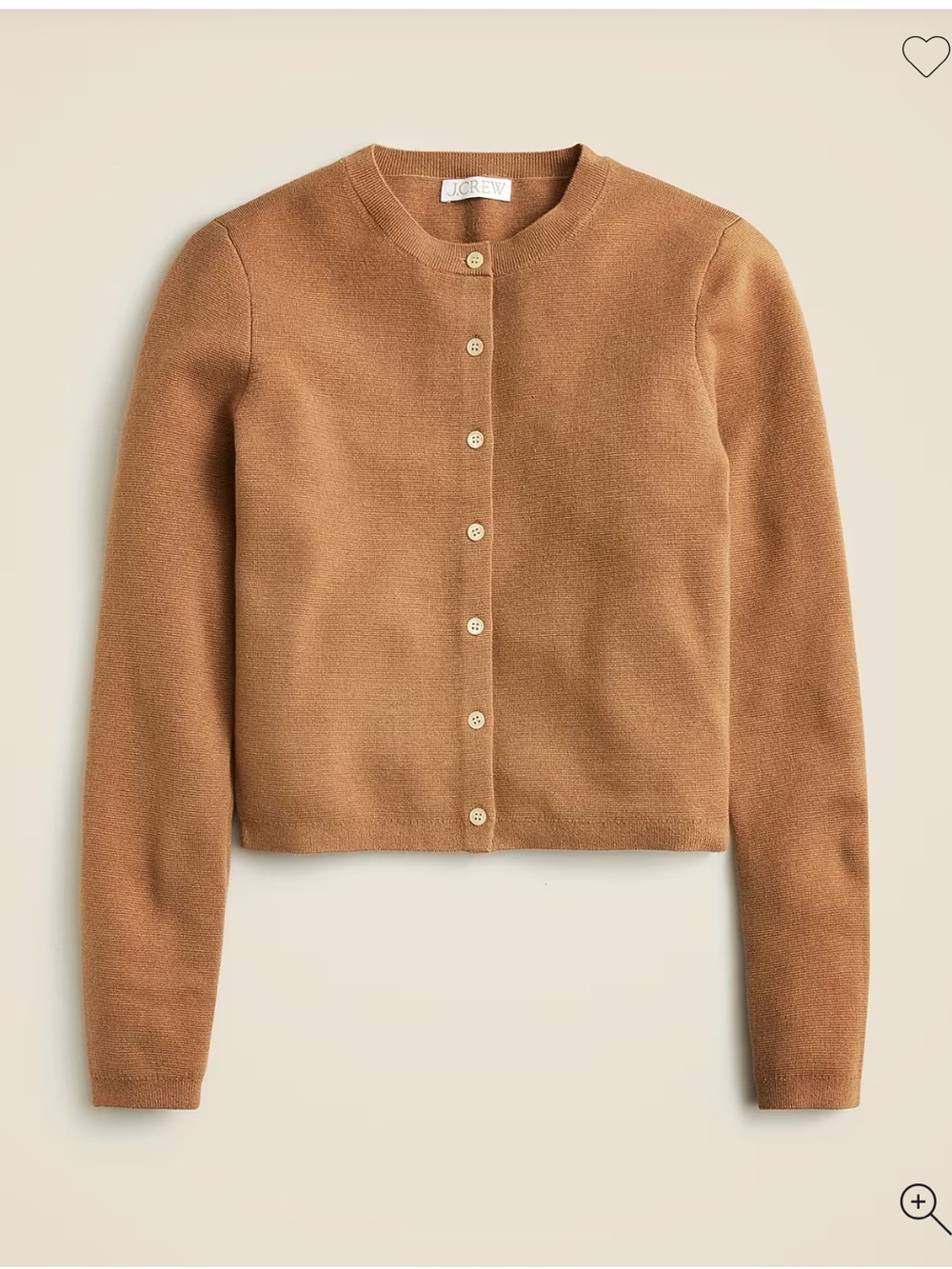 J.Crew Cardigan Sweater in TENCEL lyocell Button Up Brown Size XS NEW
